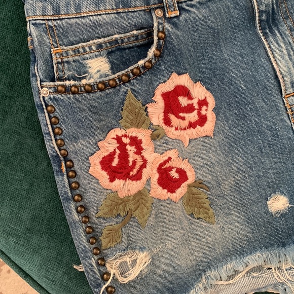 Free people denim mini skirt - Picture 2 of 8